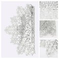 thumbnail image 5 of Set of 6 Snowflake Shape Placemats, Kitchen Table Mat, Seasonal Holiday Christmas Place Mats for Party Dining Table Silver 15inch, 5 of 6