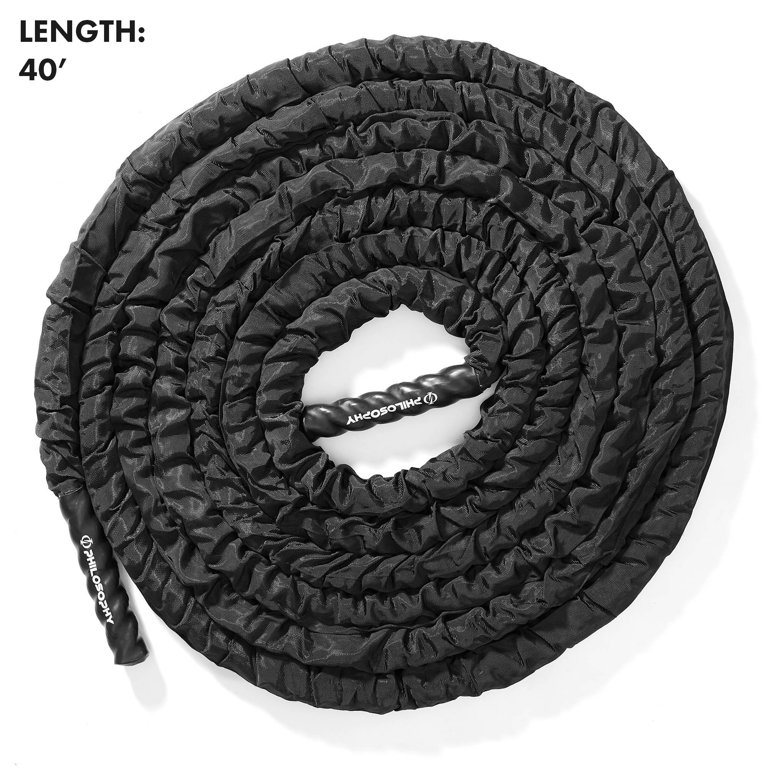 50 Foot Exercise Battle Rope 2 Inch Diameter with Cover, Anchor Kit, 2 Inch  x 50 Feet - Pay Less Super Markets