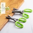 thumbnail image 3 of Tijeras de cocina multifuncionales de acero inoxidable de tres capas y cinco capas para cebolletas Tijeras para alimentos rallados Laver Tijeras de cocina resistentes de múltiples capas, 3 of 5