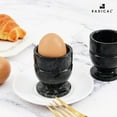thumbnail image 5 of Radicaln Black Marble 2.5" Handmade Egg Cups Set of 2 Natural Stone Boiled Egg Holders for Breakfast, Egg Storage, Brunch, Table Décor, Kitchen Accessories & Gift Ideas, 5 of 7
