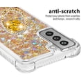 thumbnail image 4 of Samsung Galaxy S21 FE (Not S21) Case,Creativity Clear Quicksand Glitter Flowing Liquid Floating Soft TPU Case w/Stand Bling Diamond Sparkle Phone Cover for Samsung Galaxy S21 FE  Golden, 4 of 14
