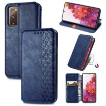 Dteck Case for Samsung Galaxy S20 FE(6.5 inches),Luxury Magnetic Leather Wallet Card Holder Flip Cover Protective Shockproof Kickstand S20 FE 5G Phone Case ,Blue