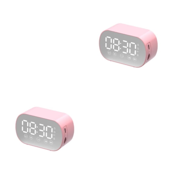 Matsuzay Altavoz compatible con Bluetooth con pantalla LED Subwoofer estéreo de alta definición Barra de sonido Caja de sonido Alarmas duales Type1 NO1