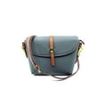 thumbnail image 3 of Genuine Pebble Leather Top Zip Flap shoulder Bag, 3 of 6