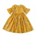 thumbnail image 2 of Robe pour Nouveau-Né Bébé Fille à Fleurs à Manches Volantées, Combinaisons à Volants, Jupes, Vêtements d'Été, 2 of 10