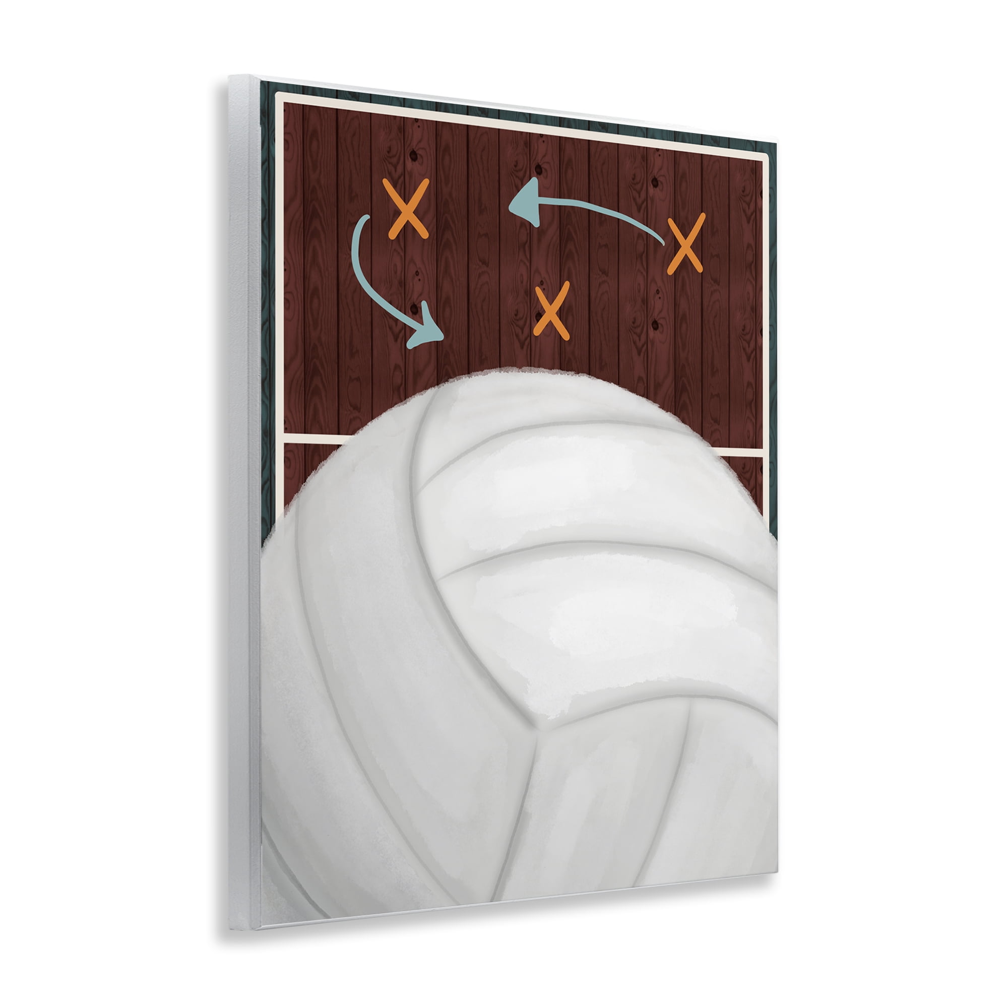 Stupell Industries Volleyball Court Tactics Wall Plaque Art, design by Jennifer Stith