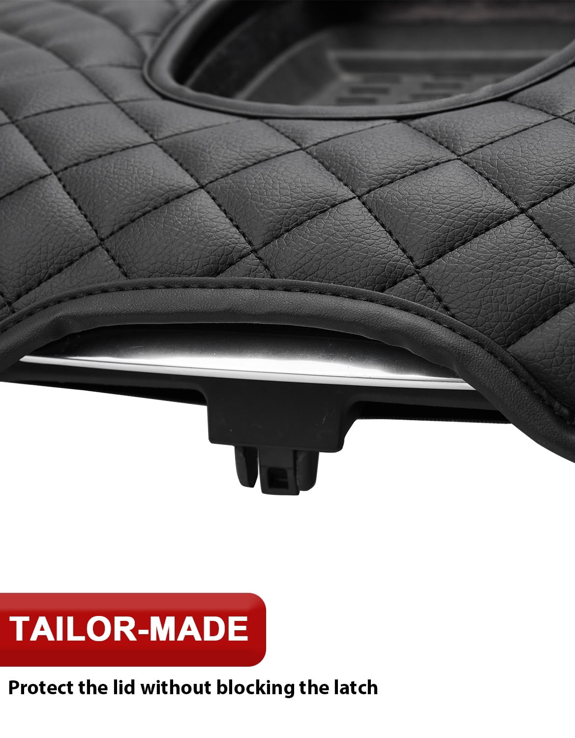 KBH Center Console Armrest Cover for 2015-2020 Cadillac Escalade, Leather Car Arm Rest Protector Cushion Interior Trim