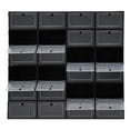 thumbnail image 5 of 33*23*14cm 24 Slots Shoe Storage Box Assembly Black Stackable Shoe Boxes for Sneakers Flats Slippers Sandals, 5 of 13