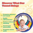 thumbnail image 3 of Túnel de juegos infantiles para niños | Túneles de rastreo con lados transparentes | Tienda de campaña multicolor para exteriores e interiores para perros, niños pequeños y bebés | Túnel emergente par, 3 of 7