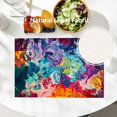 thumbnail image 2 of Multicolor Abstract Art Placemats,Colorful Grunge Macro Closeup Washable Linen Table Mats for Kitchen Table Double Insulation Decor Dining Set Indoor Outdoor 12X18 in Set of 4, 2 of 6