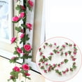 thumbnail image 3 of Ludlz 1Pc Artificial Flower Vine Garland Garden DIY Party Home Office Wedding Decor Artificial Greenery Garland Faux Silk Wedding Backdrop Wall Decor Flower Arrangement, 3 of 7