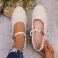 thumbnail image 2 of longantii Womens Mary Jane Shoes Slip on Dressy Flats Shoes for Women 2026 Comfort Non-Slip Flats for School Formal Walking Beige, 2 of 9