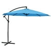 Sunnydaze 9.5' Offset Outdoor Patio Umbrella with Crank - Azure