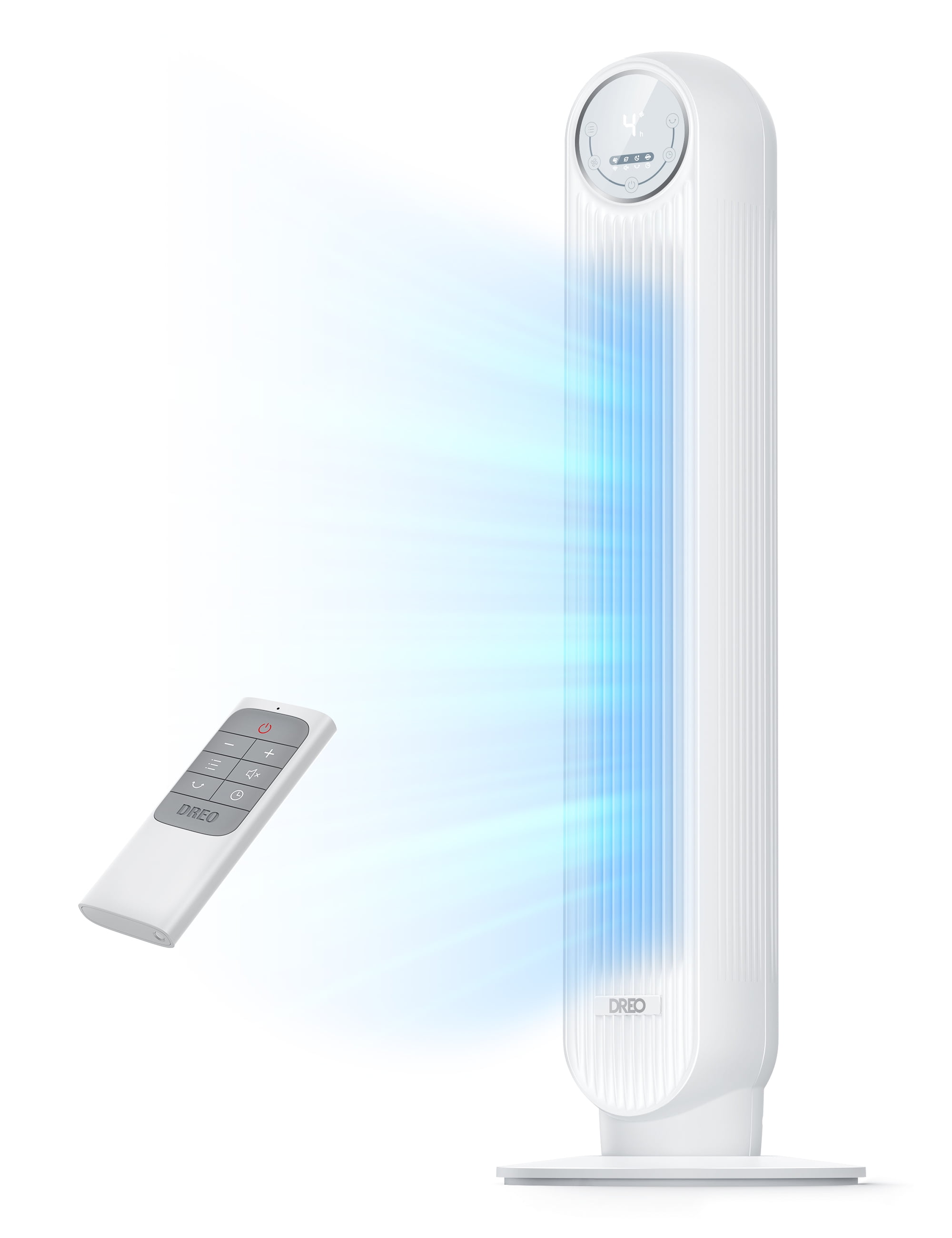 Dreo Tower Fan, Quiet Smart WiFi Fan with Remote, 90° Oscillating