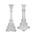 thumbnail image 2 of 10.5" Eiffel Tower Taper Glass Candle Holder - Clear, 6PCS, 2 of 4