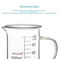 thumbnail image 3 of StonyLab 100 ml Glass Beaker with Handle, Heat-Resistant Borosilicate Lab Measuring Cup for Science, 3 of 6