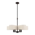 thumbnail image 6 of Livex Lighting Rubix 5 Light Chandelier in Bronze, 6 of 10