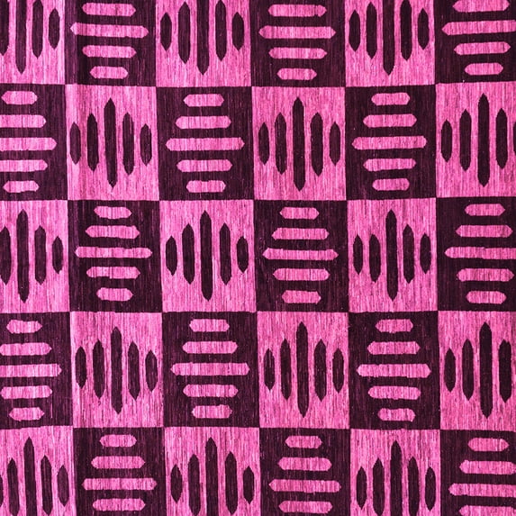 Ahgly Company Indoor Square Oriental Pink Modern Area Rugs, 8' Square