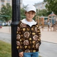 thumbnail image 4 of Xixirimido Cute Turkey Pumpkin Printed Hoodies for Girls Boys Zip Up Hoodie Sweatshirt Teen Lightweight Fall Winter Jacket Casual Long Sleeve Pullover Top for 6-8 Years, 4 of 7