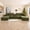 Green, variant on 150" Oversized Modular Sectional Sofa, Deep Seat Cloud L-Shape Corduroy Couch with Cup Holders, USB Ports, Wireless Charging & Storage Box, Upholstered Modular Sleeper Sofa for Living Room (Black)