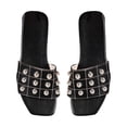 thumbnail image 2 of Cethrio Flat Sandals for Women Casual Summer Wide Black Sandals Shoes Size 36, 2 of 4