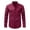 Wine, variant on Mens Long Sleeve Shirt Solid Color Two Collar Shirt Stretch Business Casual Stand Collar Shirt Top Black L