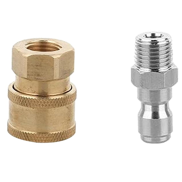 2 Piezas de Conector de Limpiador de Presión Baoblaze Conector de Cambio Rápido de 1/4 para Mangueras de Jardín