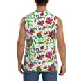 thumbnail image 4 of Lsque Paisley Print Men's Cotton Blend Sleeveless Muscle Shirts (S-3XL)- Moisture Wicking, Odor Protection, UPF 30+,Small, 4 of 8