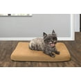 thumbnail image 3 of FurHaven Pet Dog Bed | Deluxe Orthopedic Quilted Suede Mattress Pet Bed for Dogs & Cats, Camel, Medium, 3 of 3