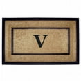 thumbnail image 1 of Nedia Home 18099V 22 x 36 in. Coir &amp; Rubber Frame Mat  Monogrammed V, 1 of 5