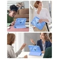 thumbnail image 4 of MoKo Case for iPad (A16) 11th Generation Case 11-inch 2025,iPad 10th Generation Case 2022 with Left Pencil Holder,Slim Cover with Crystal Clear TPU Back Shell, Light Blue Purple, 4 of 10