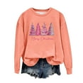 thumbnail image 4 of Babysbule Chemises de Noël pour Femmes Imprimées Col Rond Manches Longues Chandail Ample Liquidation Mode, 4 of 4
