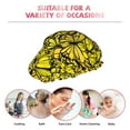 thumbnail image 7 of KLL Yellow Butterflies Pattern Shower Cap & Bath Cap for Women,Reversible Oversized Waterproof Shower Caps for all Hair Lengths,Elastic Reusable Bathing Hair Cap, 7 of 7