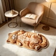 thumbnail image 5 of Adorable Cat Shaped Polyester Bath Rug Washable Absorbent Non Slip Floor Mat Cute Pet Lover Home Decor Gift,D, 5 of 6