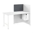 thumbnail image 2 of Hustle 60-inch Office Cubicle Desk with Storage in White - Engineered Wood, 2 of 7