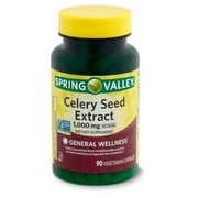 Angle View: Spring Valley Celery Seed Extract Dietary Supplement, 1,000 mg, 90 count