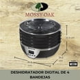 thumbnail image 2 of Deshidratador Eléctrico de Alimentos Mossy Oak de 4 Bandejas con Temporizador Digital y Termostato Ajustable 500W, 2 of 10