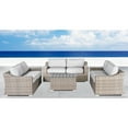 thumbnail image 2 of Living Source International 7-Piece Modern Rattan Sofa Set with Cushions in Gray, 2 of 5