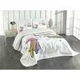 thumbnail image 3 of Ambesonne Unicorn Cat Quilted Bedspread Set 3 Pcs, Fiction, Queen Size, Multicolor, 3 of 5