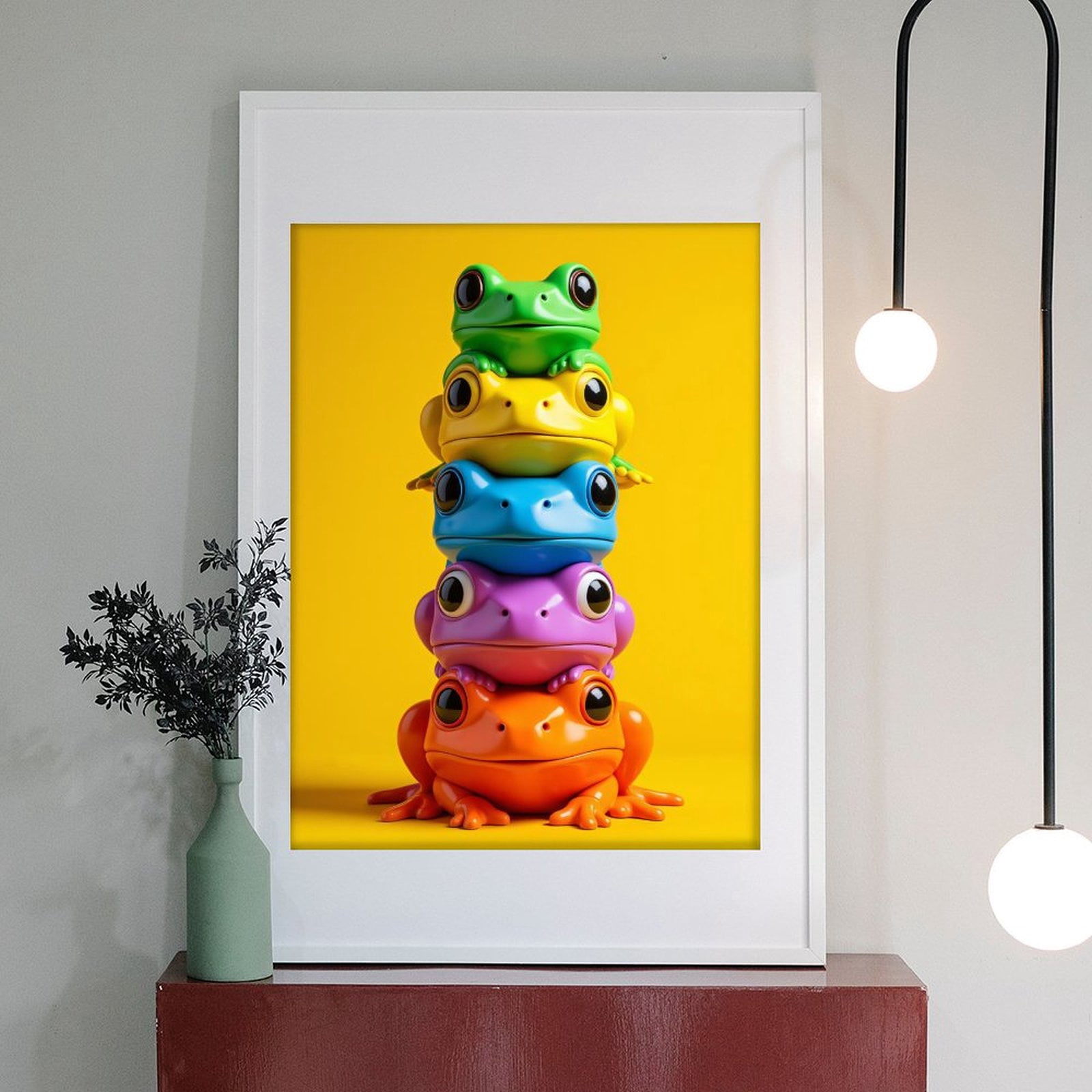 Diamond Art Kit for Adults, Colorful Frog Toy Stack Bright Diamond Painting for Adults Beginners, 5D DIY Diamond Art Painting Kits, Colorful Diamond Painting Craft for Home Decor 12x16