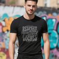 thumbnail image 4 of Respect The Locals Retro Great White Shark Vintage Ocean Graphic T-Shirt, Nautical Marine Wildlife Unisex Casual Distressed Tee Shirt, 4 of 6
