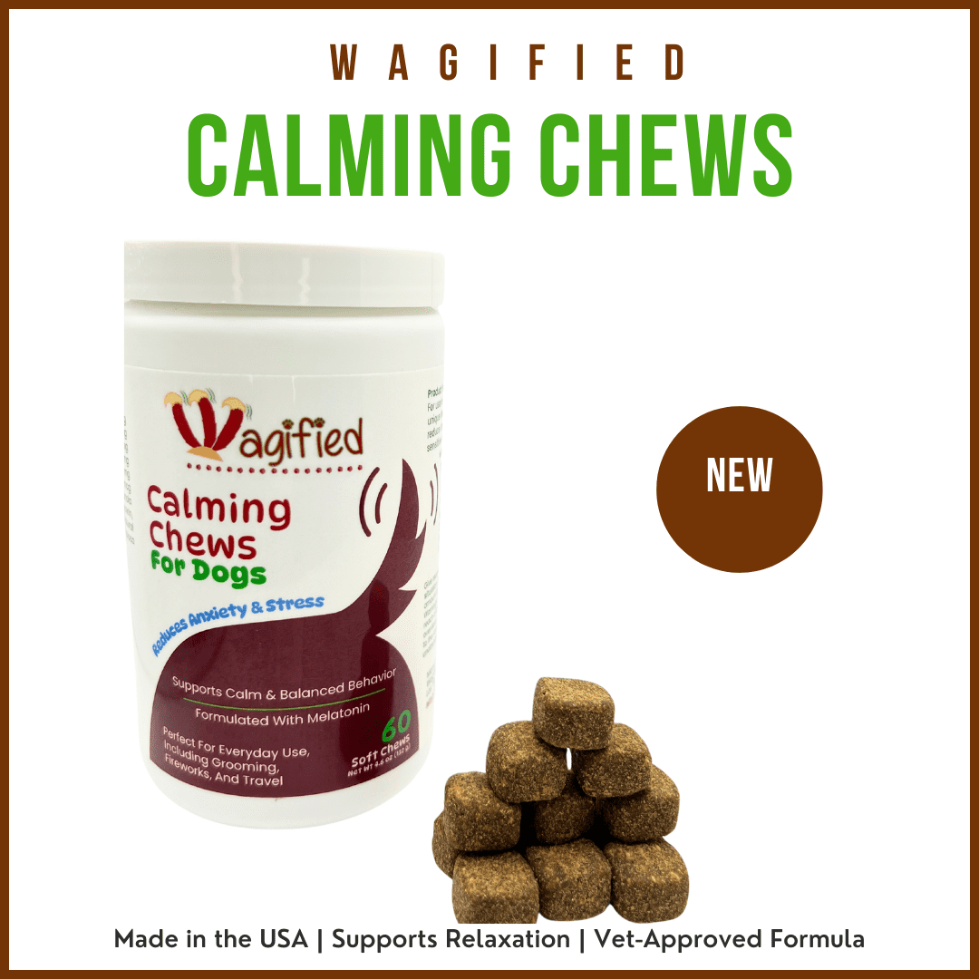 Wagified Calming Chews for Dogs with Melatonin - Stress & Anxiety Relief, Behavior Support, 60 Soft Chews