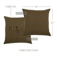 thumbnail image 2 of VHC Brands Black Check Fabric Euro Sham 26x26 Country Rustic Design, Black and Tan, 2 of 5