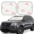 thumbnail image 6 of Kdxio Cute Pigs Print 2-Piece Sun Shade Front Windshield - Foldable Car Front Window Sunshades For Most Sedans Suv Truck, 6 of 6