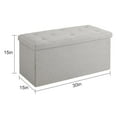 thumbnail image 5 of VECELO 30" Foldable Tufted Linen Ottoman, Storage Bench Foot Rest Stool/Seat Toy Chest, Gray, 5 of 9