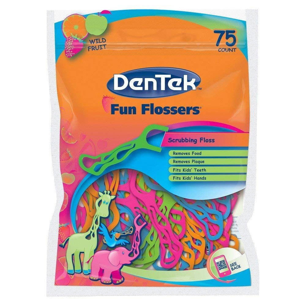 DenTek Kids Fun Flosser Floss Picks 75 ea (Pack of 5)