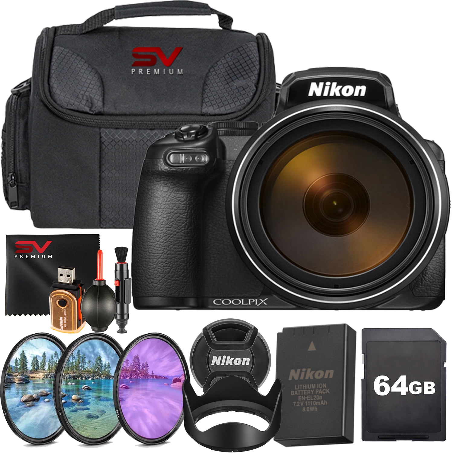 Nikon COOLPIX W300 Camera (Black) + Extra Battery + 1 Yr Warranty