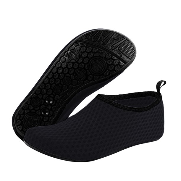 Zapatos de agua de playa antideslizantes zapatos descalzos cordones elásticos para bucear al aire libre
