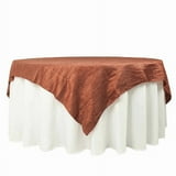 BalsaCircle 72x72 in Terracotta Square Accordion Crinkled Taffeta Table ...