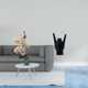 thumbnail image 2 of Figuras de , estatua de , escultura, adorno de mesa, estatua de gesto de roca, obra de arte de resina, ideal para sala de estar, oficina,, 2 of 8